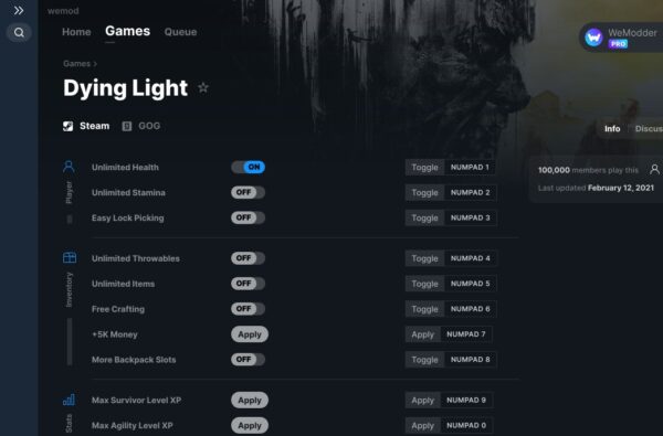 any unlimited durability mods for dying light 1.12.2