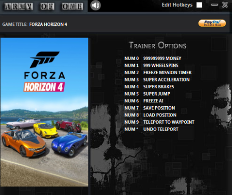 Forza Horizon 4 Trainer (1.473.944.0) - Latest Version